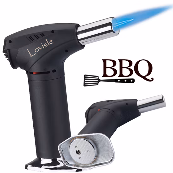 토치 라이터, 안전 잠금 장치가 있는 리필형 미니 부탄 라이터, 방수 및 방풍 가스 라이터 조절 가능한 제트 불꽃 라이터(선물 상자 포함) Wyz21053