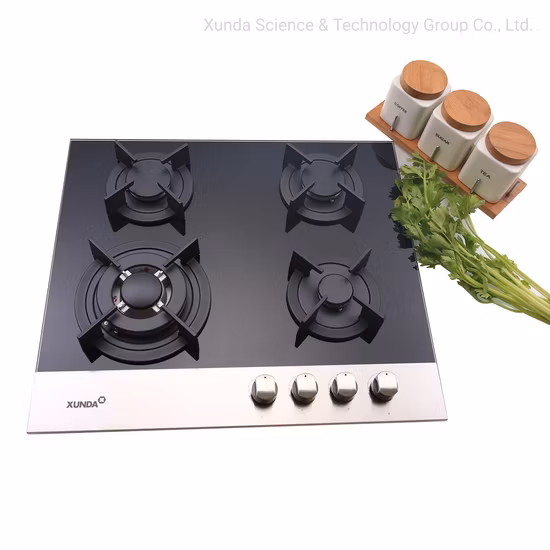 4 버너 연꽃 불꽃 유럽식 가스 호브 주방 가스 요리 스토브 내장